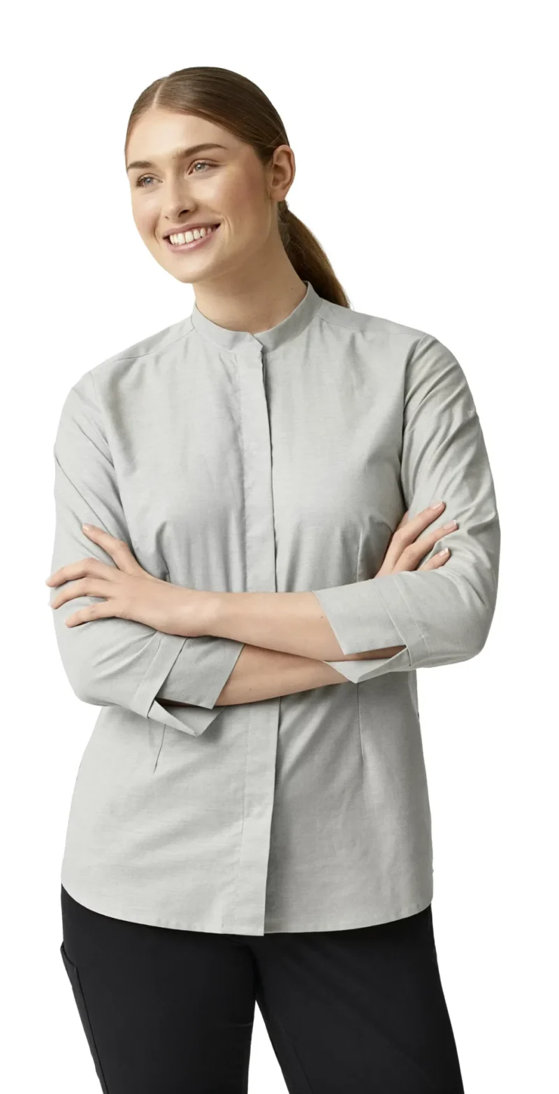 Trendová dámska košeľa 7/8 rukáv oxford KENTAUR - pistácia