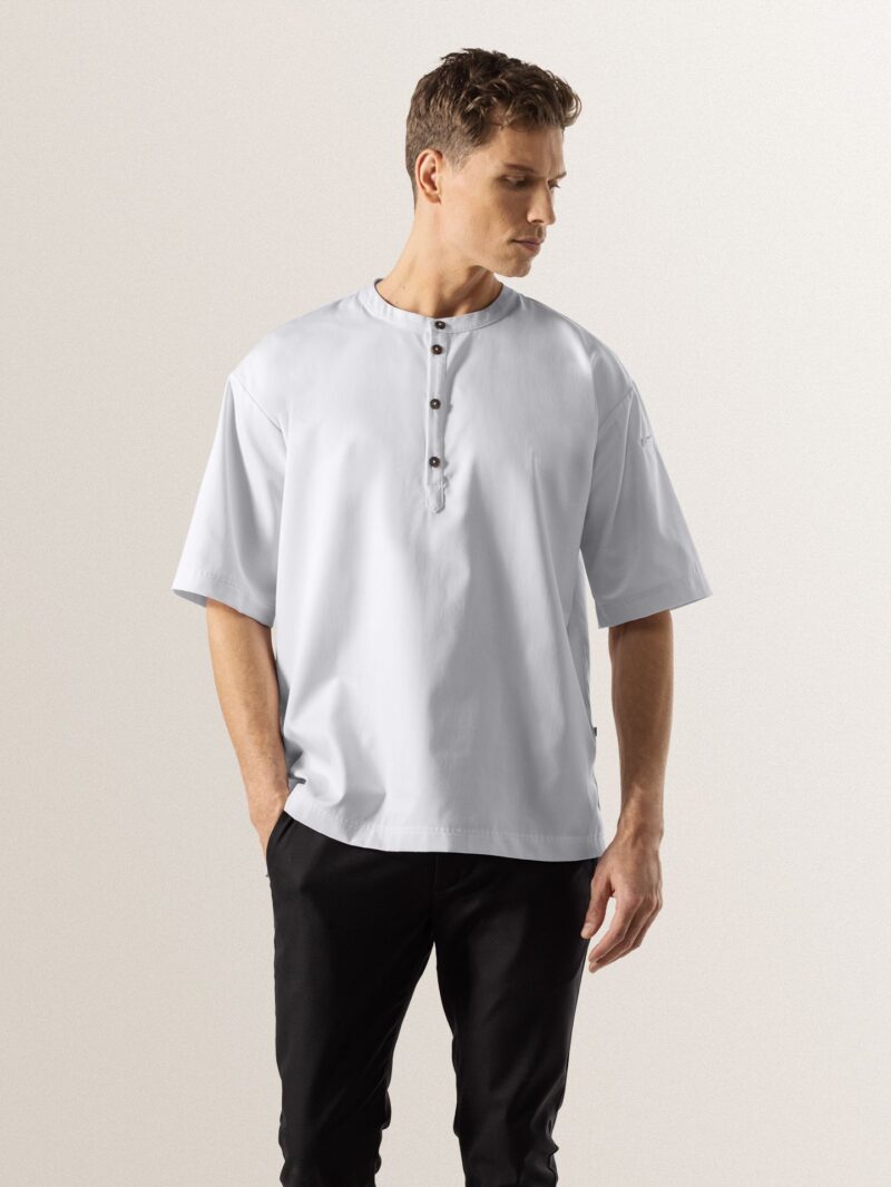 Tričkový rondon unisex Le Nouveau Chef – GORGIO - Biela