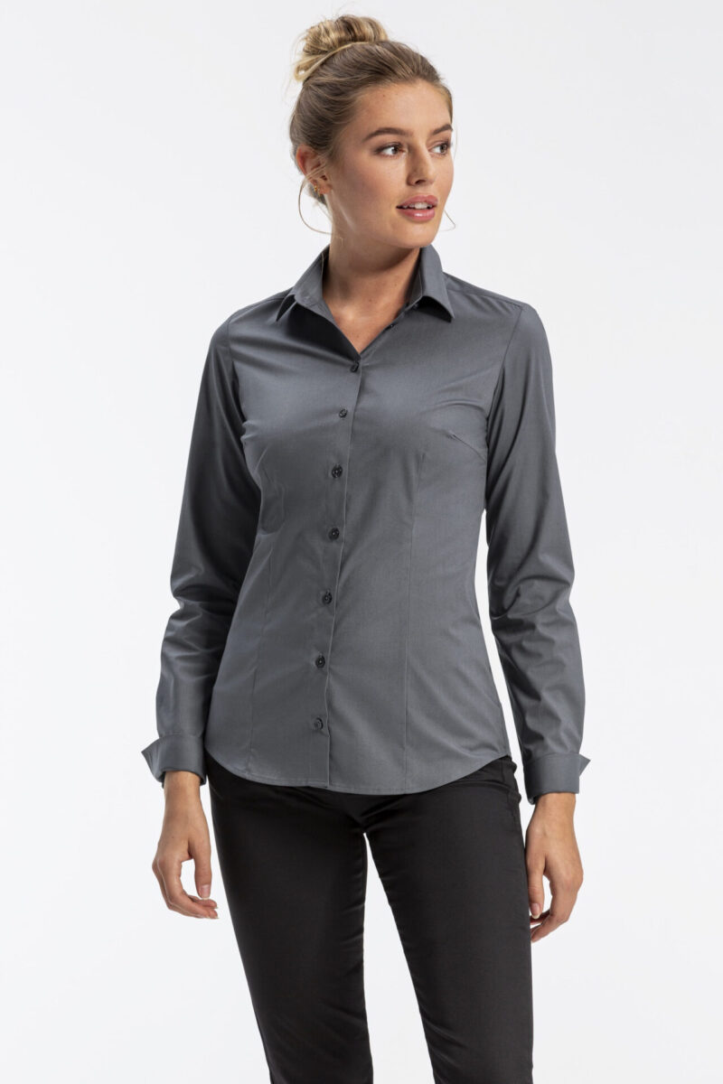 Dámska blúzka GREIFF BASIC – slim fit - Antrazit