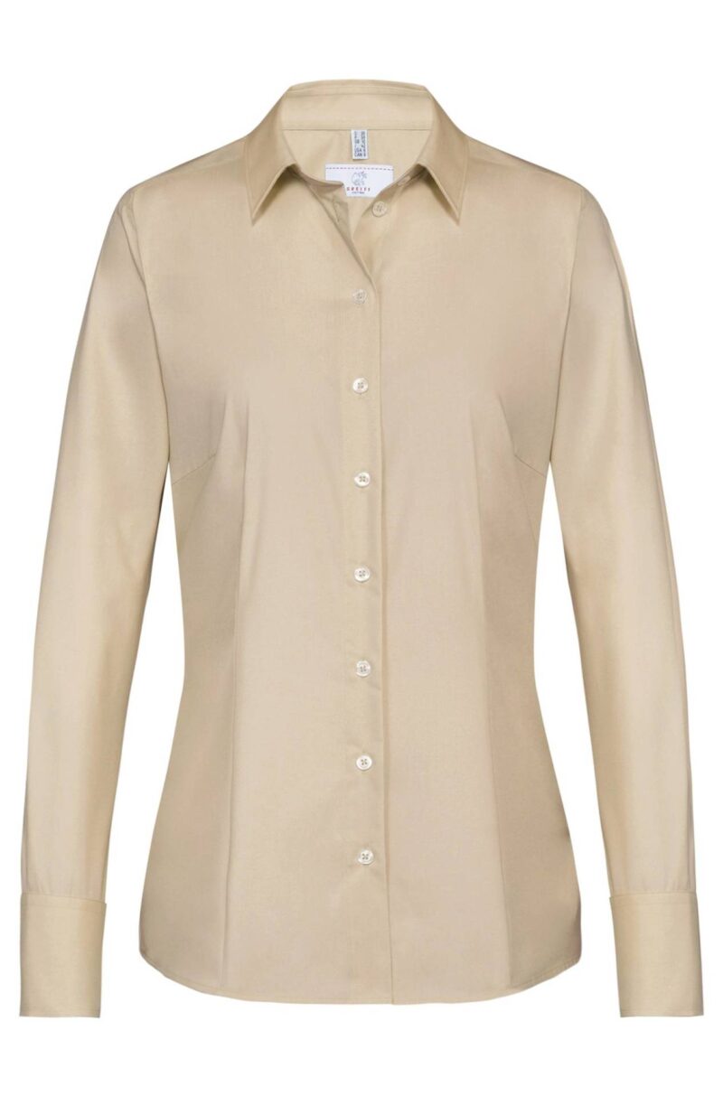 Dámska blúzka GREIFF BASIC – regular fit - beige piesková