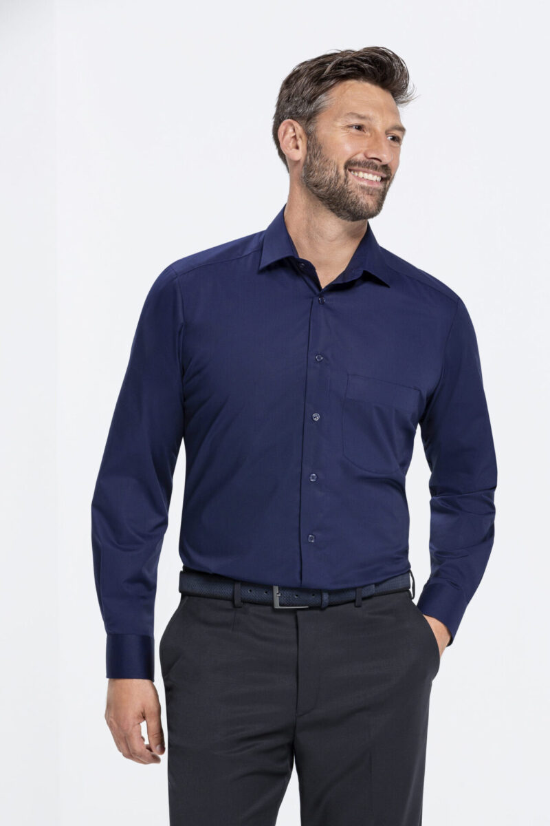 Pánska košeľa GREIFF elastická BASIC – regular fit - Marine