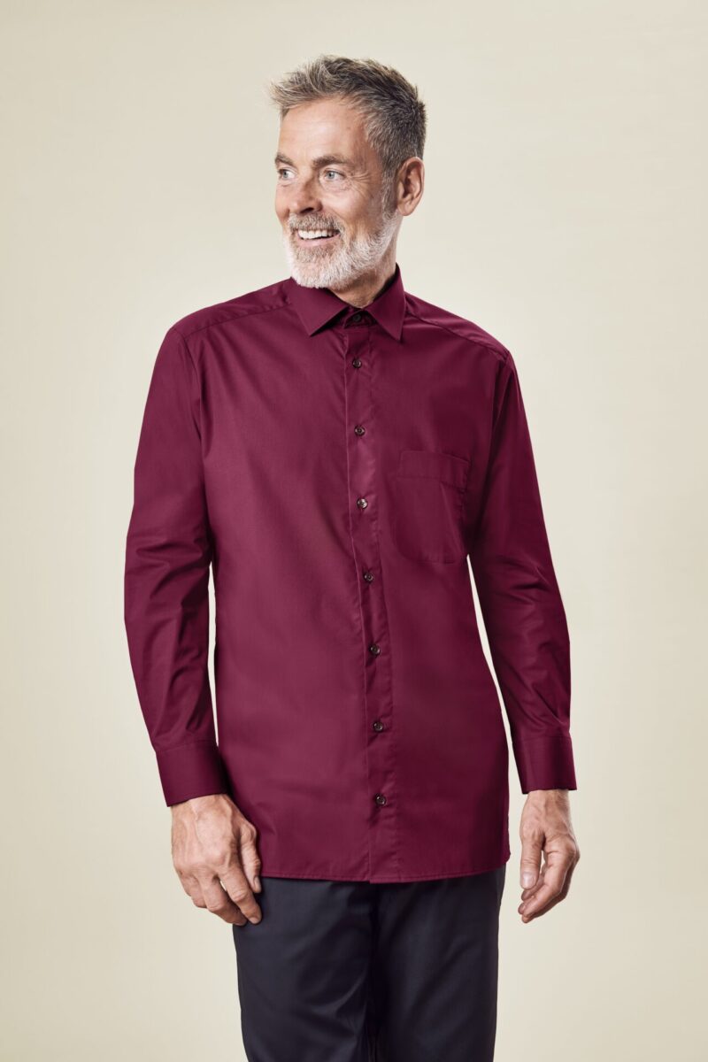 Pánska košeľa GREIFF elastická BASIC – regular fit - Bordová