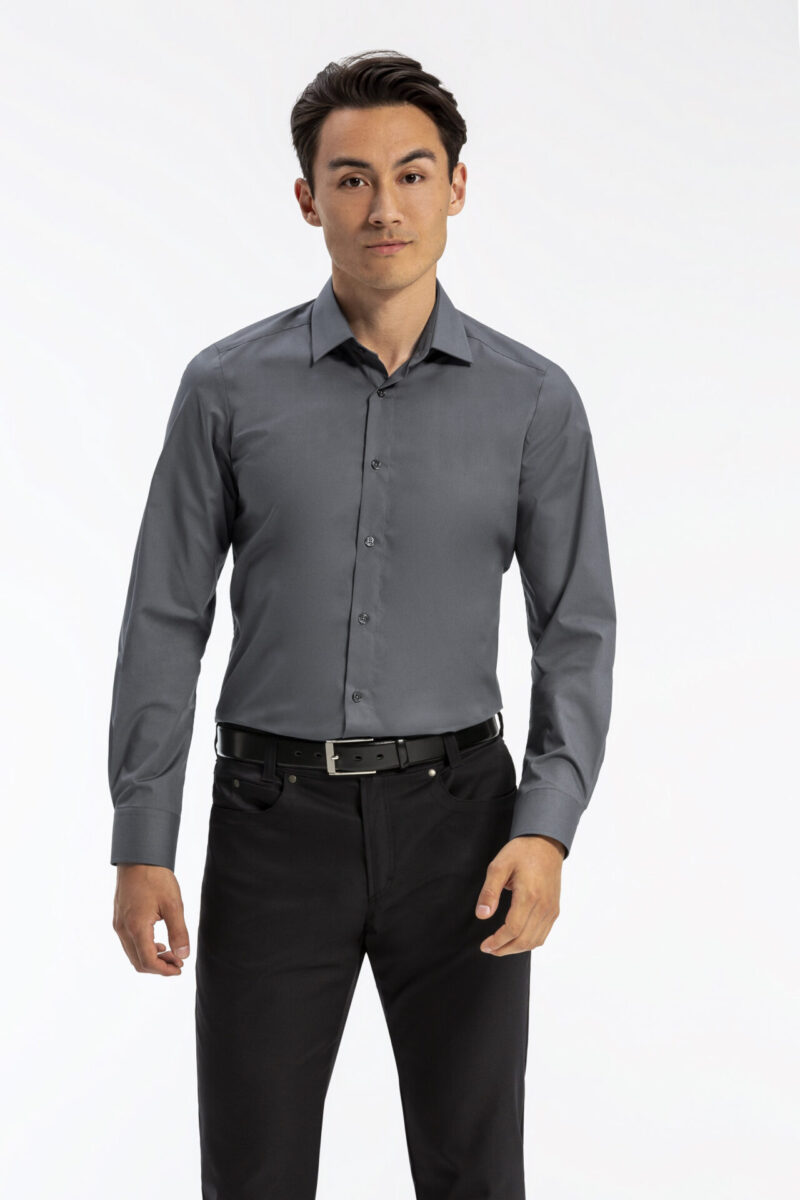 Pánska košeľa GREIFF elastická BASIC – slim fit - Antrazit