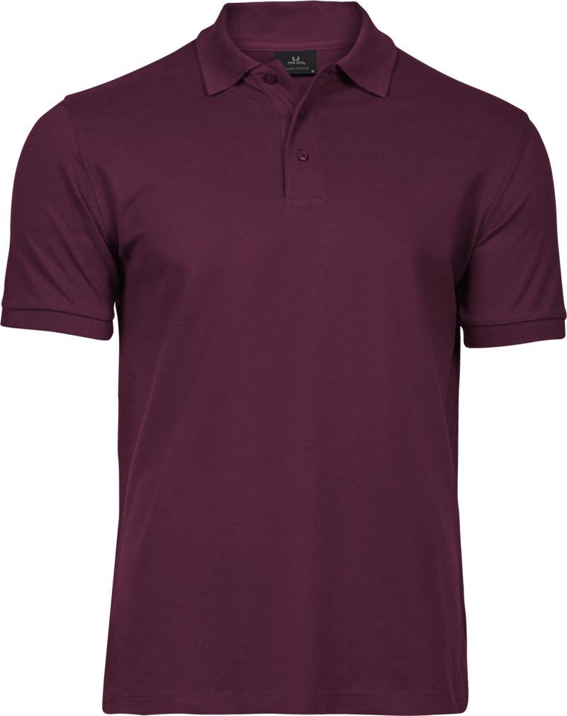 pánske luxusné strečové polo tričko Heavy TJ - wine