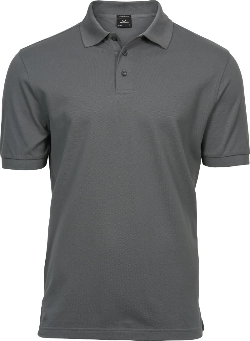 pánske luxusné strečové polo tričko Heavy TJ - powder grey