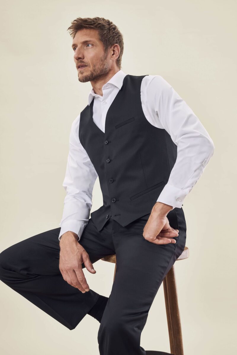 Pánsska vesta BASIC regular fit - Black